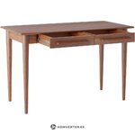 Коричневый письменный стол из массива дерева (Пол)