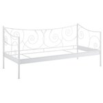 White narrow metal bed (princess) (90x200)