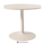 Smėlio spalvos apvalus valgomojo stalas (Menorka), d=100