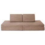 Tumman beige sametti modulaarinen sohva funzy (myfunzy)