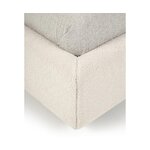 Vaalean beige sänky bouclé-kankaalla (ebba) 180x200 kauneusvirheellä