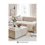 Šviesaus marmuro imitacijos kavos staliukas (Lesley)