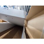 White narrow desk Teresa (Woodman) with cosmetic flaws.