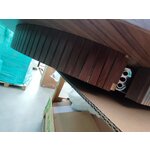 Dark brown extendable dining table (calary) 92x180-230 with cosmetic flaws.