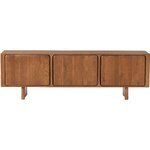 Dark brown solid wood TV stand (chandler)