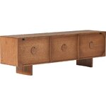 Dark brown solid wood TV stand (chandler)