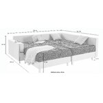 Baltpelēkais stūra dīvāns Antonia nav oriģinālajā iepakojumā