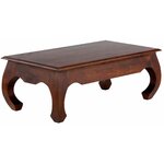 Dark brown acacia coffee table (bow)