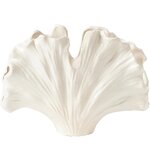 Keraaminen valkoinen maljakko gingko muschel (wc) ehjä