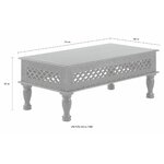 Gray solid wood coffee table (gowri)