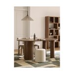 Pruun Ovaalne Täispuit Söögilaud (Dunia) 110x180