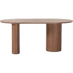 Pruun Ovaalne Täispuit Söögilaud (Dunia) 110x180