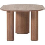 Pruun Ovaalne Täispuit Söögilaud (Dunia) 110x180