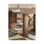 Pruun Ovaalne Täispuit Söögilaud (Dunia) 110x180