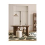 Pruun Ovaalne Täispuit Söögilaud (Dunia) 110x180