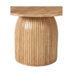 Šviesiai rudas apvalus valgomojo stalas (Nelly) d=115 visas