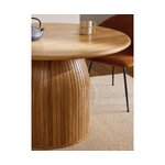 Šviesiai rudas apvalus valgomojo stalas (Nelly) d=115 visas