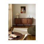 Tumši brūns masīvkoka skapis (paul) ar kosmētisku defektu