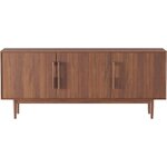 Tumši brūns masīvkoka skapis (paul) ar kosmētisku defektu