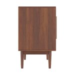 Tumši brūns masīvkoka skapis (paul) ar kosmētisku defektu