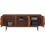 Tumši brūns masīvkoka skapis (paul) ar kosmētisku defektu