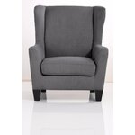 Velvety gray armchair
