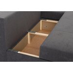 Pilka kampinė sofa-lova (Italija) dėžutėje, nepažeista