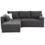 Pilka kampinė sofa-lova (Italija) dėžutėje, nepažeista