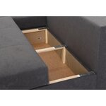 Pilka kampinė sofa-lova (Italija) dėžutėje, nepažeista