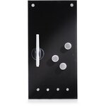 Black magnetic board with key hook