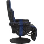 Black and blue toy chair as healthy as a lily