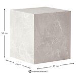 Light Grey Marble Imitation Coffee Table (Lesley)
