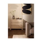 Light beige chest of drawers (liv) with cosmetic flaws.