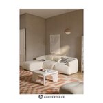 White Bouclé Corner Sofa (Sofia) 277x185