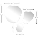 Seinapeeglite Komplekt 3-Osaline (Lia)