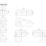 Dizaina samta moduļu dīvāns tropea (besolux)