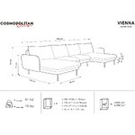 Tummanvihreä sametti kulmasohva vienna (besolux)