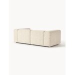 Šviesiai smėlio spalvos modulinė kampinė sofa (lena) su kosmetiniais defektais.