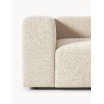 Šviesiai smėlio spalvos modulinė kampinė sofa (lena) su kosmetiniais defektais.