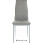 Gray leather chair (brooke)