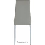 Gray leather chair (brooke)