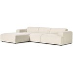 Vaalean beige modulaarinen kulmasohva (melva) 319x195 kosmeettisilla vioilla.