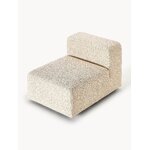 Šviesiai smėlio spalvos modulinė kampinė sofa (lena) su kosmetiniais defektais.