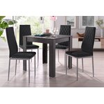 Dark gray dining table (80x80) (lynn)
