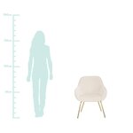 Beige velvet armchair (jana), intact, in box