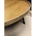 Brown-black coffee table with mesa (wood) beauty flaw