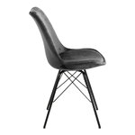 Dark gray velvet chair eris (actona) with cosmetic flaws