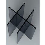Grey Round Glass Dining Table (Anouk)D=120