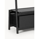 Black Solid Wood Floor Rack (Libby)