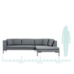 Gray corner sofa (emma)
